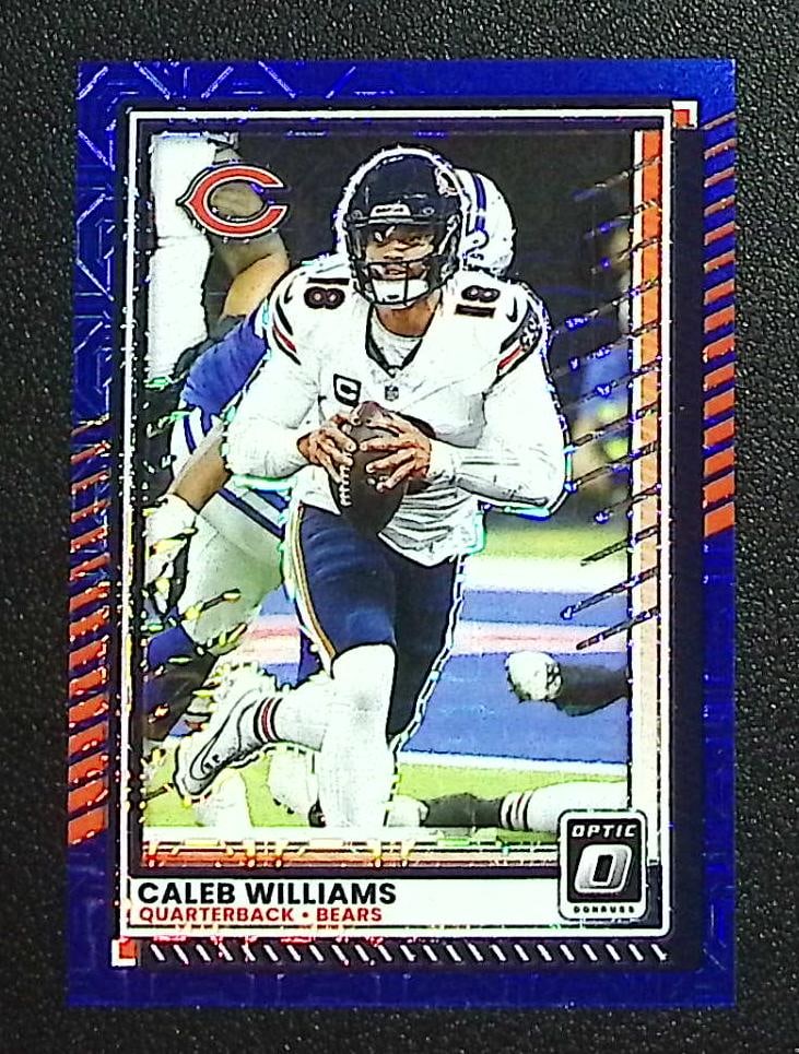 Caleb Williams Blue Mojo /55 2025 Donruss Optic #8 Chicago Bears (1 of 2)