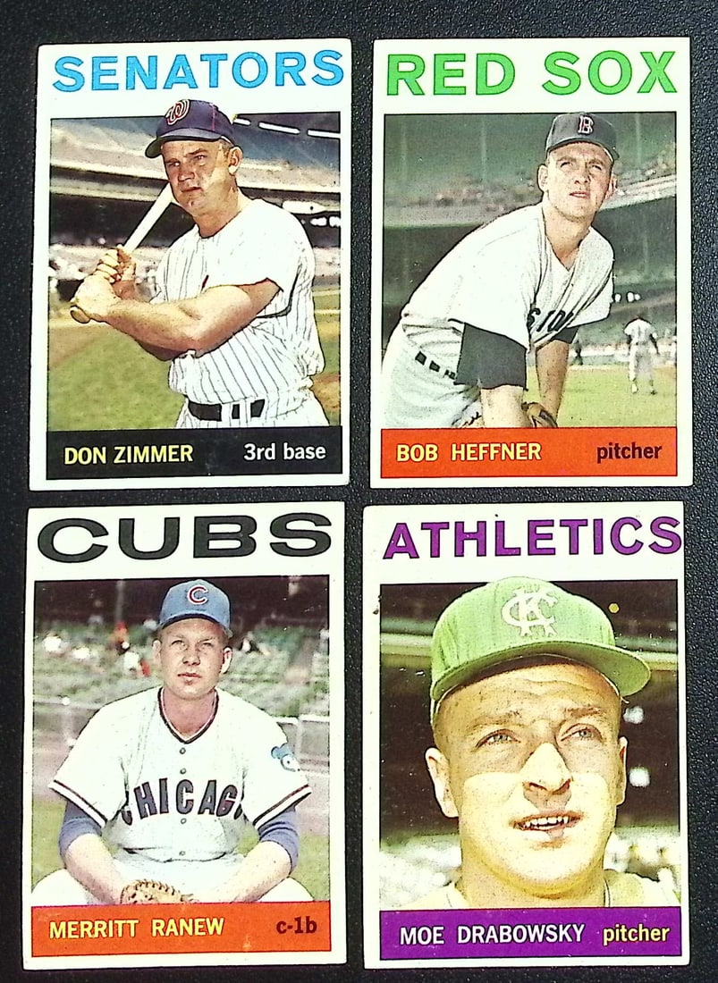Lot of 4 1964 Topps Vintage Baseball Cards. All Different, See Pictures for Cards/Condition (1 of 2)