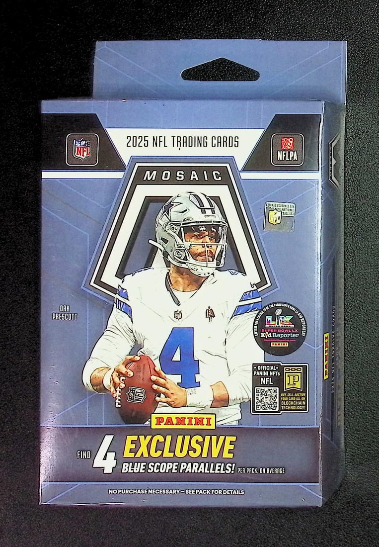 2025 Panini Mosaic Football HANGER BOX - Jaxson Dart, Cam Skattebo, Emeka Egbuka, Ashton Jeanty, (1 of 1)