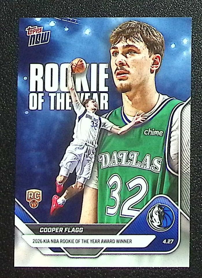 Cooper Flagg Rookie Card 2025-26 Topps Now #ROTY Dallas Mavericks (1 of 2)