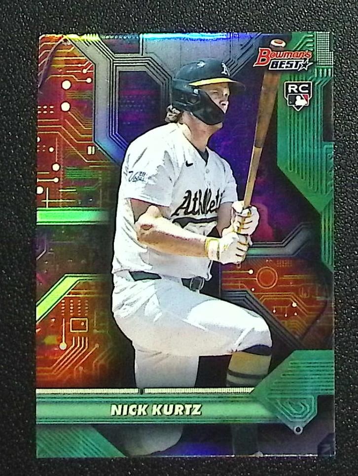 Nick Kurtz Rookie Card Circuitry 2025 Bowman's Best #C-16 Oakland Athletics (1 of 2)