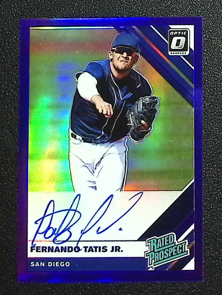 Fernando Tatis Jr. Rated Prospect Purple Prizm Auto /60 2019 Donruss Optic #RPS-FT (1 of 2)