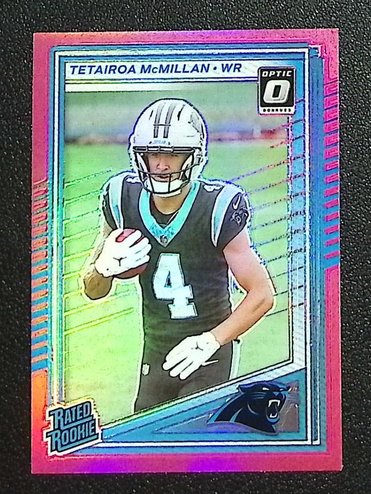 Tetairoa McMillan Rookie Card Pink Prizm 2025 Donruss Optic Preview #314 Panthers: Panini Select, Prizm, Mosaic, Contenders, Zenith, Phoenix, Illusions, Absolute, Rookie NFL Sports Trading Cards, SP, SSP, Cards, Football Cards for Sale Near Me, Superbowl & Hall of Fame Player Cards,