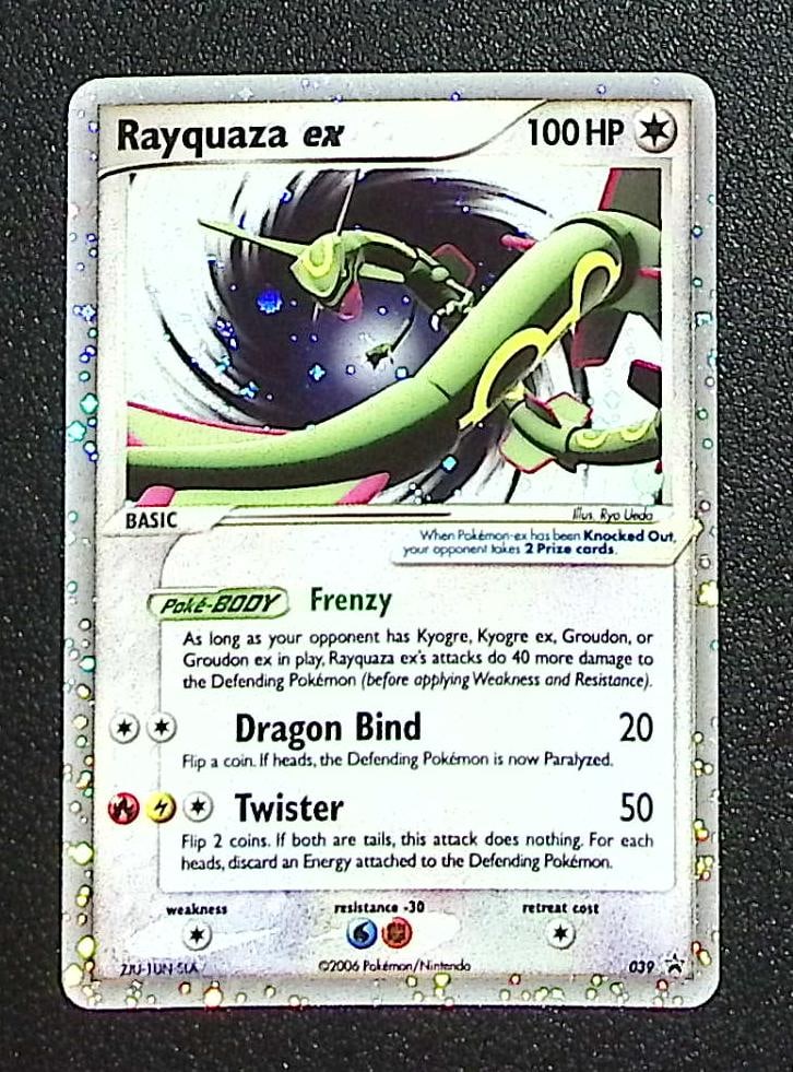 2006 Pokemon Black Star Promo Rayquaza Ex Holo #39: Pokemon Trading Card Game Cards, Charizard, Pikachu, Mewtwo, Reverse Holo, Holo Rare, Secret Rare Cards, Full Art Cards, Eevee, Ultra Rare Card, Illustration Rare, Special Illustration Rare SIR