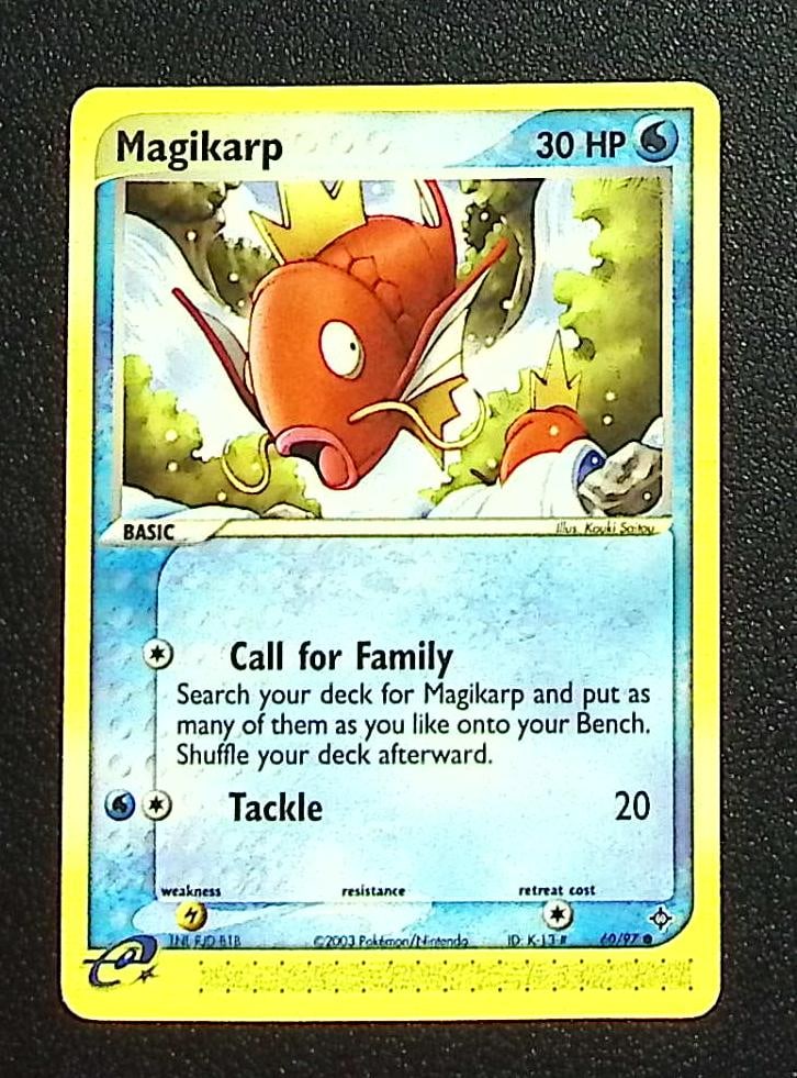 2003 Pokemon EX Dragon Magikarp Common #60: Pokemon Trading Card Game Cards, Charizard, Pikachu, Mewtwo, Reverse Holo, Holo Rare, Secret Rare Cards, Full Art Cards, Eevee, Ultra Rare Card, Illustration Rare, Special Illustration Rare SIR