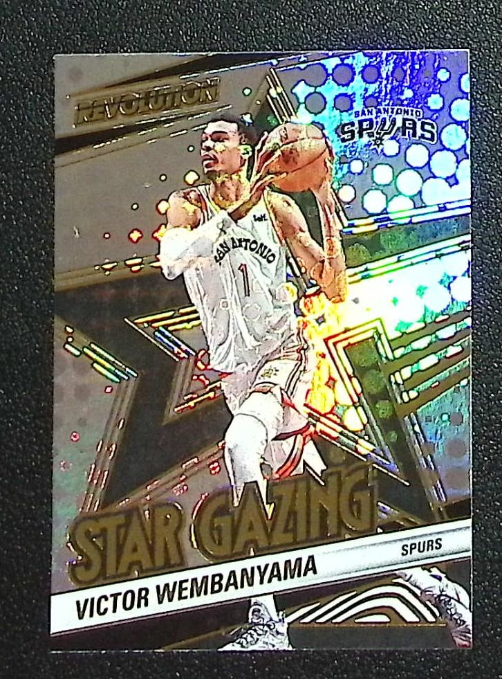 Victor Wembanyama Star Gazing 2024-25 Panini Revolution #23 San Antonio Spurs: Panini Select, Prizm, Mosaic, Contenders, Revolution, Phoenix, NBA Hoops, Rookie NFL Sports Trading Cards, Silver, SP, SSP, Wave Prizms, Numbered Cards, Basketball sports Cards for Sale Near Me, NBA C
