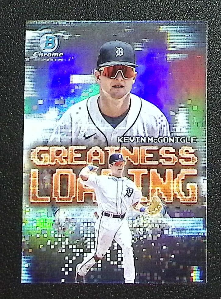 Kevin McGonigle Greatness Loading 2025 Bowman Chrome #GL-9 Detroit Tigers: Topps Baseball MLB Trading & Sports Cards, Sports Cards for Sale Near Me, World Series & Hall of Fame Players Memorabilia, Refractors, X-Fractors, Numbered, SP, SSP, Valuable Auction Memorabilia Lots 