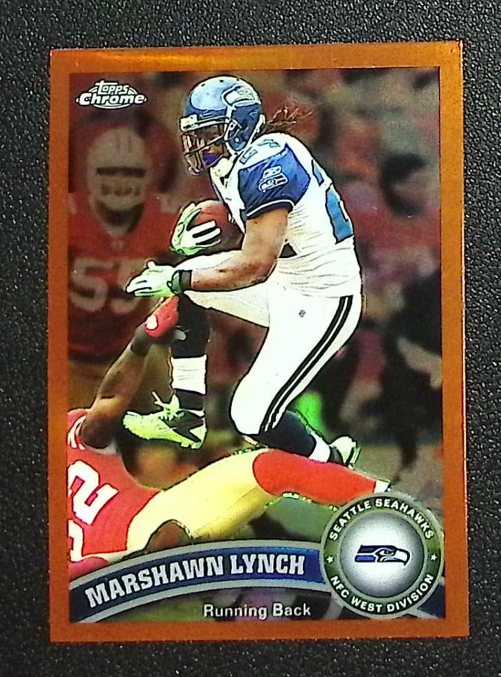 Marshawn Lynch Orange Refractor 2011 Topps Chrome #18 Seattle Seahawks (1 of 2)