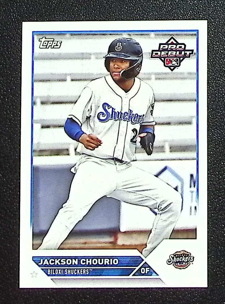 Jackson Chourio Pro Debut 2023 Topps #PD-40 Biloxi Shuckers, Milwaukee Brewers: Topps Baseball MLB Trading & Sports Cards, Sports Cards for Sale Near Me, World Series & Hall of Fame Players Memorabilia, Refractors, X-Fractors, Numbered, SP, SSP, Valuable Auction Memorabilia Lots 