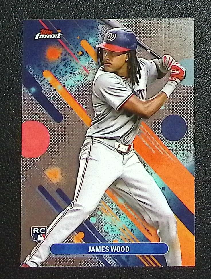 James Wood Rookie Card 2025 Topps Finest #100 Washington Nationals: Topps Baseball MLB Trading & Sports Cards, Sports Cards for Sale Near Me, World Series & Hall of Fame Players Memorabilia, Refractors, X-Fractors, Numbered, SP, SSP, Valuable Auction Memorabilia Lots 