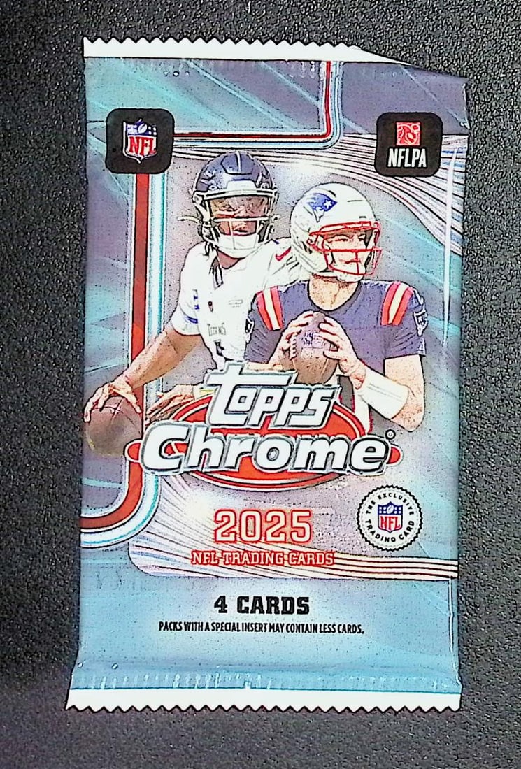 2025 Topps Chrome Football Blaster Box Pack (1 of 1)