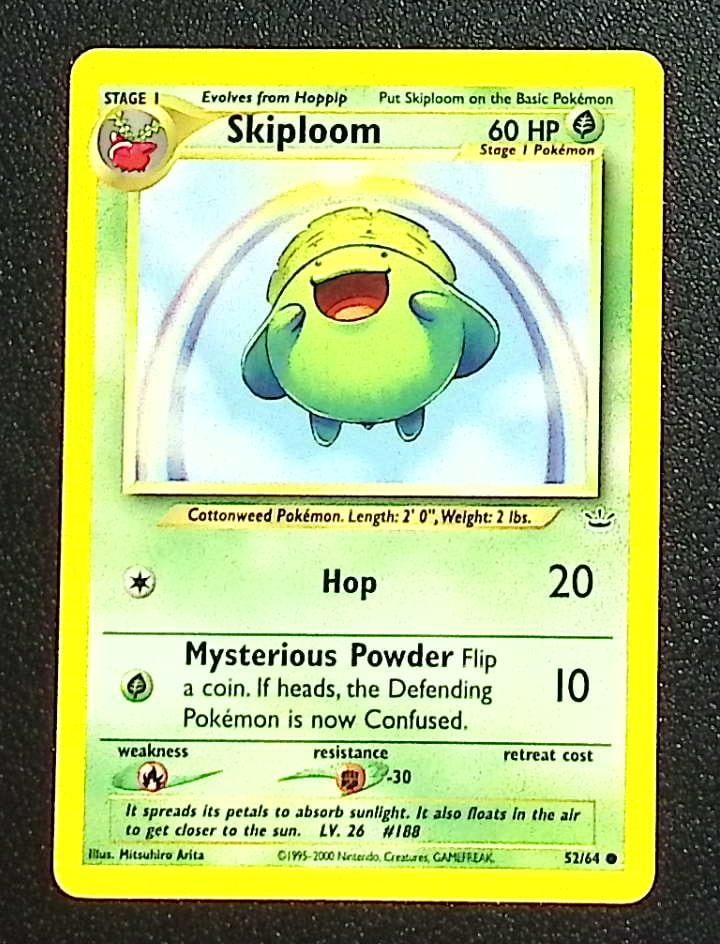 Pokemon Neo Revelation Skiploom #52: Pokemon Trading Card Game Cards, Charizard, Pikachu, Mewtwo, Reverse Holo, Holo Rare, Secret Rare Cards, Full Art Cards, Eevee, Ultra Rare Card, Illustration Rare, Special Illustration Rare SIR