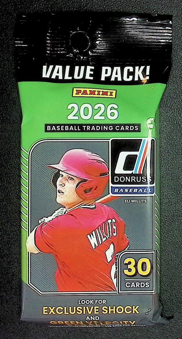 2026 Donruss Baseball Card Hanger Value Fat Pack - 30 Cards Per Pack, Shock Parallels: Donruss Baseball MLB Trading Cards, Rookie Cards, Sports Cards for Sale Near Me, Hall of Fame & World Series Champion Players, Travis Bazzanna, Jake Misiorowski, Konnor Griffin, Bubba Chandler, Jesus 