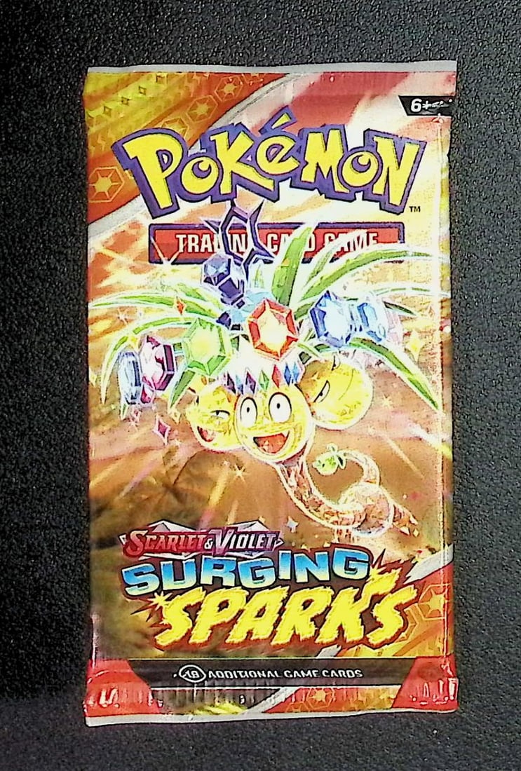 Pokemon Scarlet & Violet Surging Sparks 10 Card TCG Booster Pack, Charizard, Pikachu, Holo: Pokemon Trading Card Game Cards, Charizard, Pikachu, Mewto, EX, Referse Holo, Holo Rare Cards, Secret Rare Cards, Full Art Cards, Evee, 3 Stars Ultra Rare Cards, Double Rare, Illustration Rare, Specia