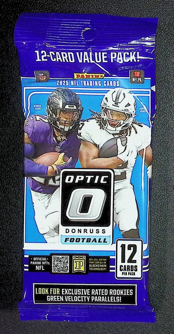 2025 Donruss Optic Football Card HANGER VALUE PACK - Jaxson Dart, Tyler Shough Rookie Cards (1 of 1)