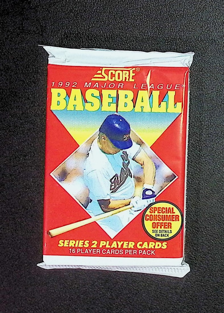 1992 Score Series 2 Vintage Baseball Cards Retail Box Pack, Sports Cards: Score Valuable Vintage Rookie Baseball MLB Trading Cards, Old Sports Cards for Sale Near Me, Joe DiMaggio, Mickey Mantle, Stan Musial Autograph, & Carl Yastrzemski Autographs, Auction Memorabilia Lots