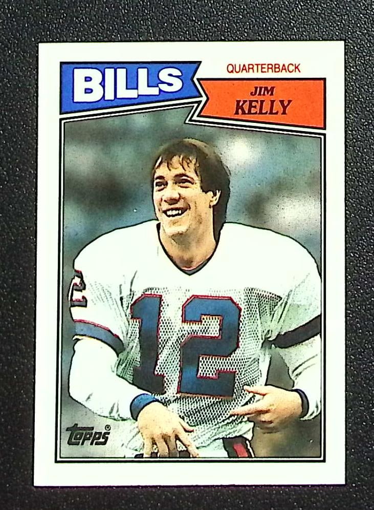 Jim Kelly Rookie Card 1987 Topps #362 Buffalo Bills (1 of 2)