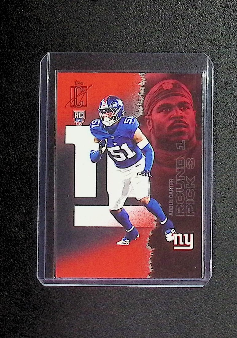 Abdul Carter Rookie Card Red & Black 2025 Topps Signature Class #118 Giants (1 of 2)