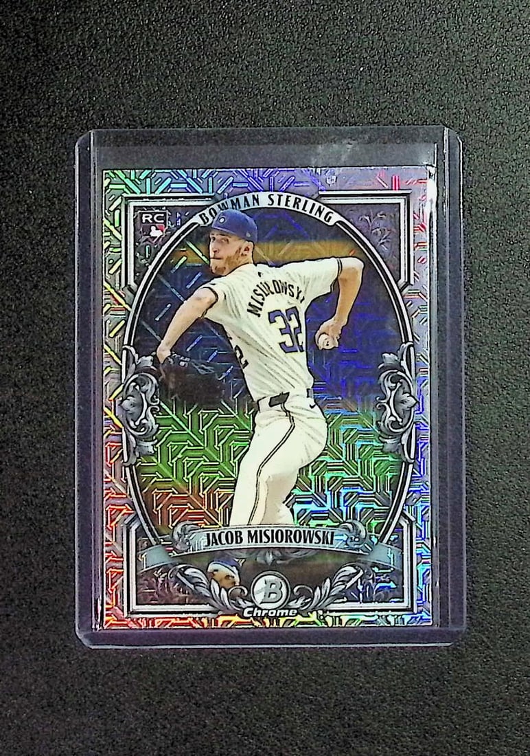 Jacob Misiorowski Rookie Card Mojo Refractor 2026 Bowman Chrome #BST-13 Brewers: Topps Baseball MLB Trading & Sports Cards, Sports Cards for Sale Near Me, World Series & Hall of Fame Players Memorabilia, Refractors, X-Fractors, Numbered, SP, SSP, Valuable Auction Memorabilia Lots 