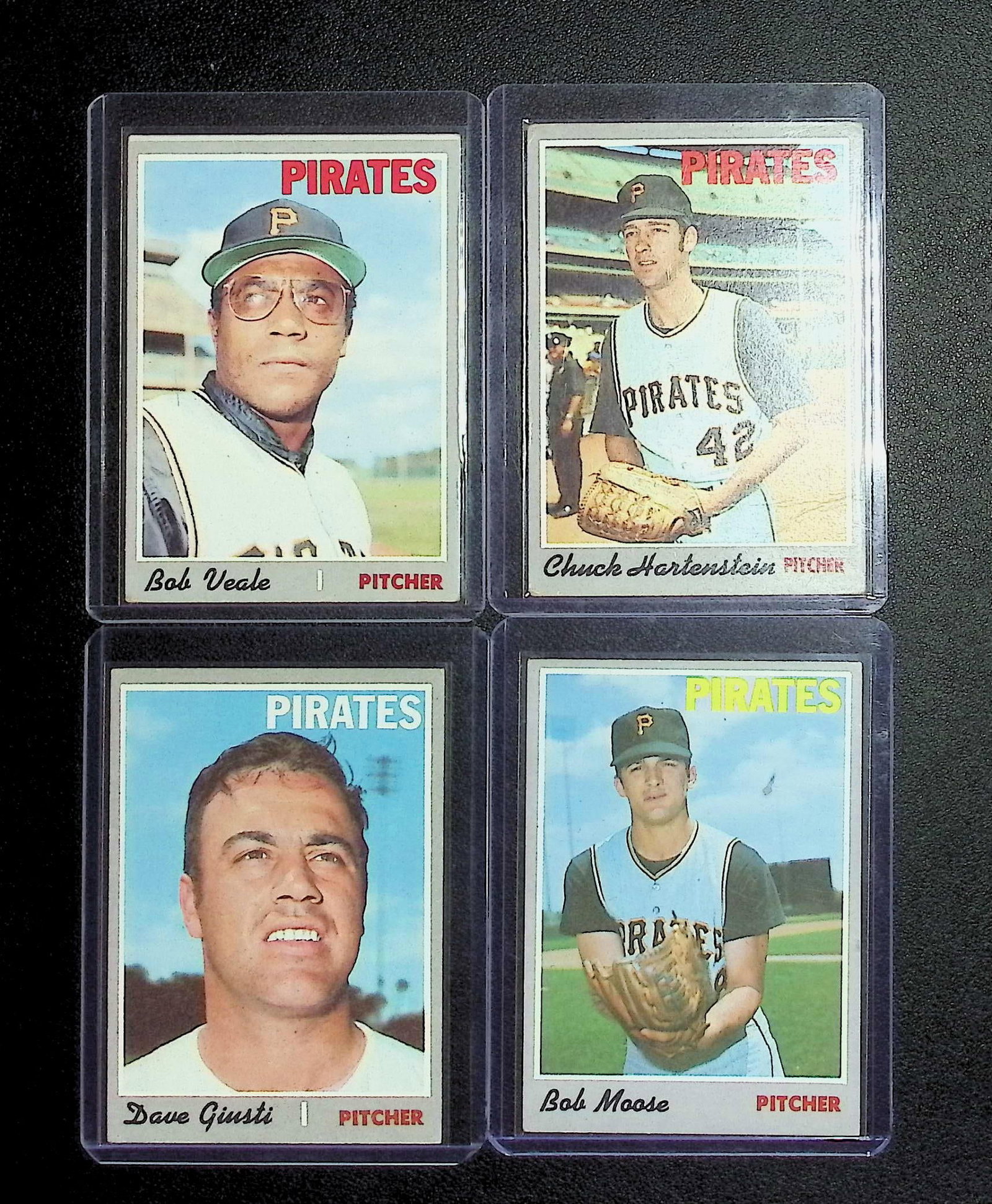 Lot of 4 1970 Pittsburgh Pirates Vintage Baseball Cards. All Different, See Pics for Condition: Topps Baseball MLB Trading & Sports Cards, Sports Cards for Sale Near Me, World Series & Hall of Fame Players Memorabilia, Refractors, X-Fractors, Numbered, SP, SSP, Valuable Auction Memorabilia Lots 