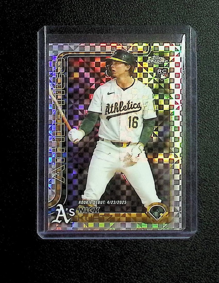 Nick Kurtz Rookie Card Xfractor 2025 Topps Chrome Update #USC180: Topps Baseball MLB Trading & Sports Cards, Sports Cards for Sale Near Me, World Series & Hall of Fame Players Memorabilia, Refractors, X-Fractors, Numbered, SP, SSP, Valuable Auction Memorabilia Lots 