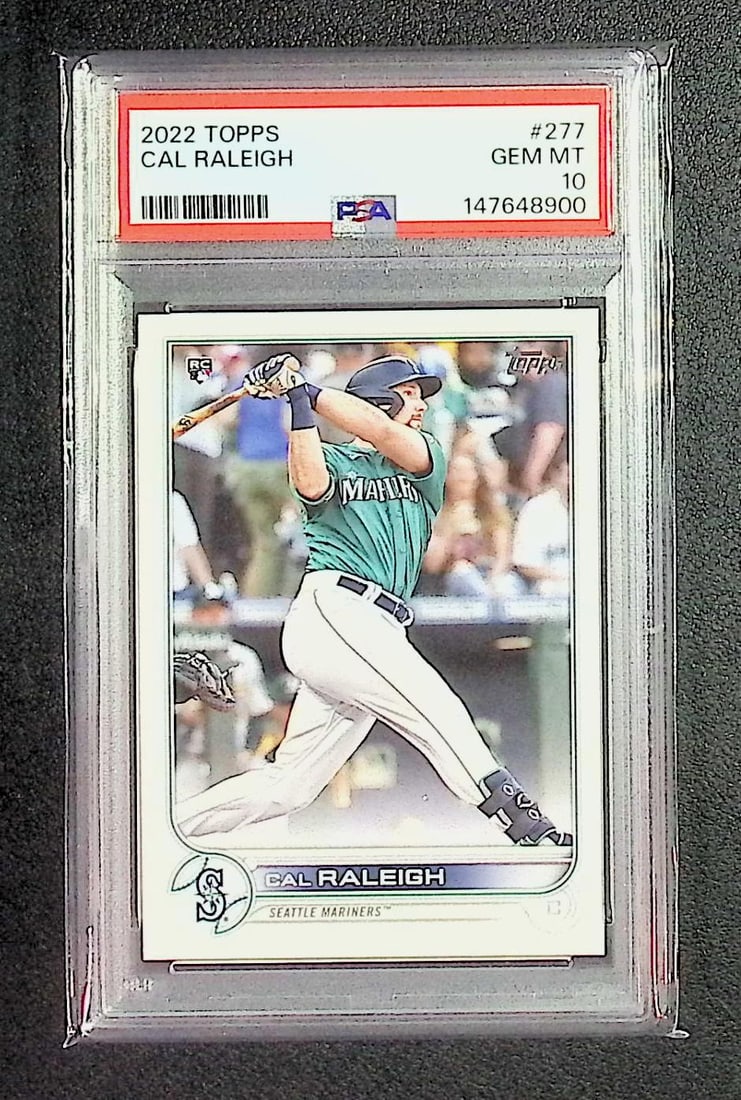 Cal Raleigh Rookie Card 2022 Topps #277 PSA 10 Seattle Mariners (1 of 2)
