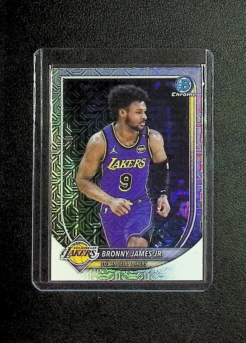 Bronny James Jr. Mojo Refractor 2025-26 Bowman Chrome #BCV-112 Los Angeles Lakers: Bowman, Basketball NBA Trading & Sports Cards, Sports Cards for Sale Near Me, Chrome, Refractor, SP, SSP, Valuable Auction Memorabilia Lots Sold On Line, NBA Championship & Hall of Fame Player Cards
