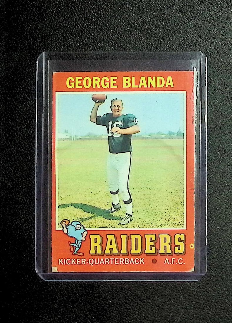 George Blanda 1971 Topps #39 Has Some Condition Issues See Pics: Topps Football NFL Trading Sports Cards, Sports Cards for Sale Near Me, Super Bowl & Hall of Fame Player Cards, Resurgence, Composite, SP, SSP, Valuable Auction Memorabilia Lots For Sale On Line