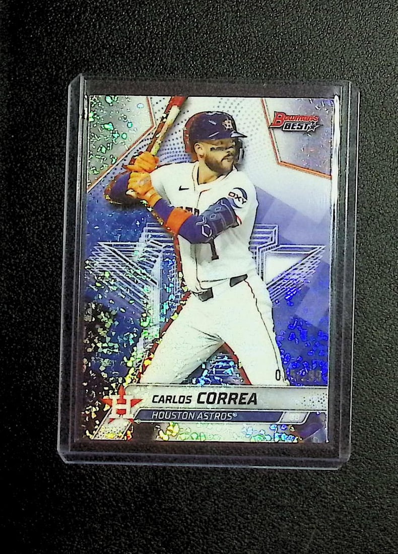 Carlos Correa Mini Diamond Refractor /299 2025 Bowman's Best #50: Topps Baseball MLB Trading & Sports Cards, Sports Cards for Sale Near Me, World Series & Hall of Fame Players Memorabilia, Refractors, X-Fractors, Numbered, SP, SSP, Valuable Auction Memorabilia Lots 