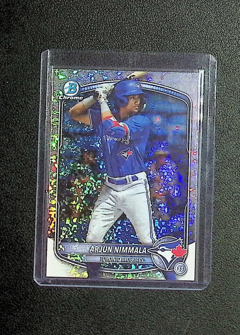 Arjun Nimmala Mini Diamond Refractor 2025 Bowman Chrome #BCP-228 Blue Jays (1 of 2)