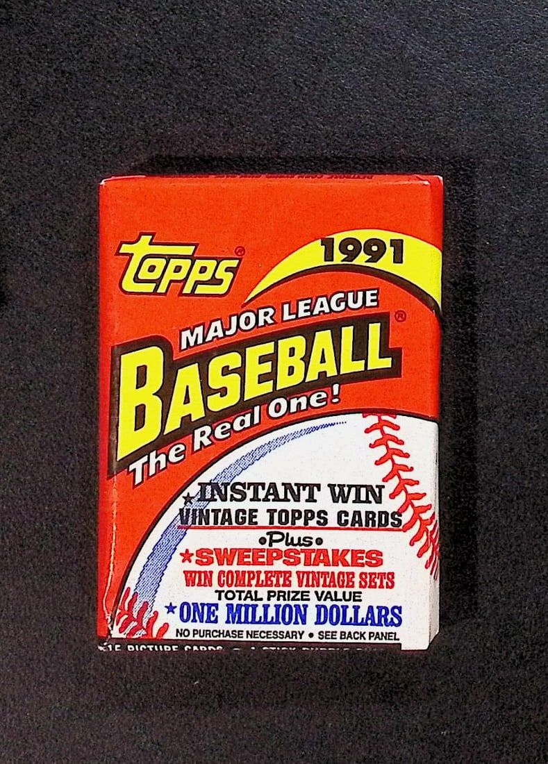 1991 Topps Vintage Baseball Cards Retail Box Wax Pack Sports Cards Rookie Cards (1 of 1)