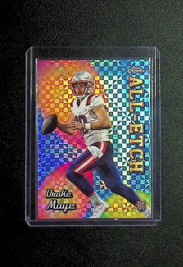 Drake Maye Rookie Card Xfractor All Etch 2024 Topps Chrome #CAE-DM Patriots (1 of 2)