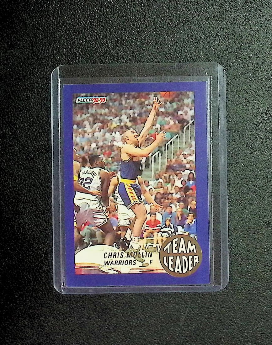 Chris Mullin Team Leaders 1992-93 Fleer #9 Warriors: Fleer Basketball NBA Trading & Sports Cards, NBA Championship & Hall of Fame Player Cards, Valuable Auction Memorabilia Lots Sold On Line, Old Sports Cards for Sale Near Me