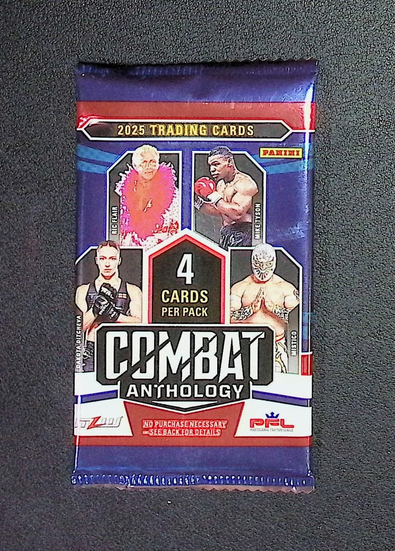 2025 Panini Combat Anthology Blaster Box Pack: Boxing, Wrestling, & UFC Cards: Panini Trading Cards. Silver Prizms, Autographs, Numbered Cards