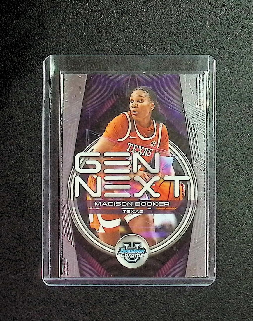 Maddison Booker Gen Next 2025-26 Bowman Chrome #GN-20 Texas Longhorns: Bowman Chrome, Basketball NBA Trading & Sports Cards, Sports Cards for Sale Near Me, Chrome, Refractor, SP, SSP, Valuable Auction Memorabilia Lots Sold On Line, NBA Championship & Hall of Fame Player 