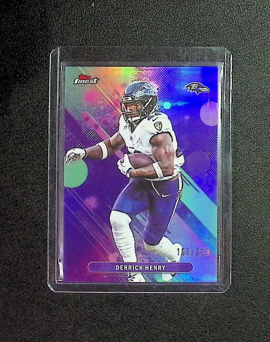 Derrick Henry Purple Refractor /250 2025 Topps Finest #70 Baltimore Ravens (1 of 2)