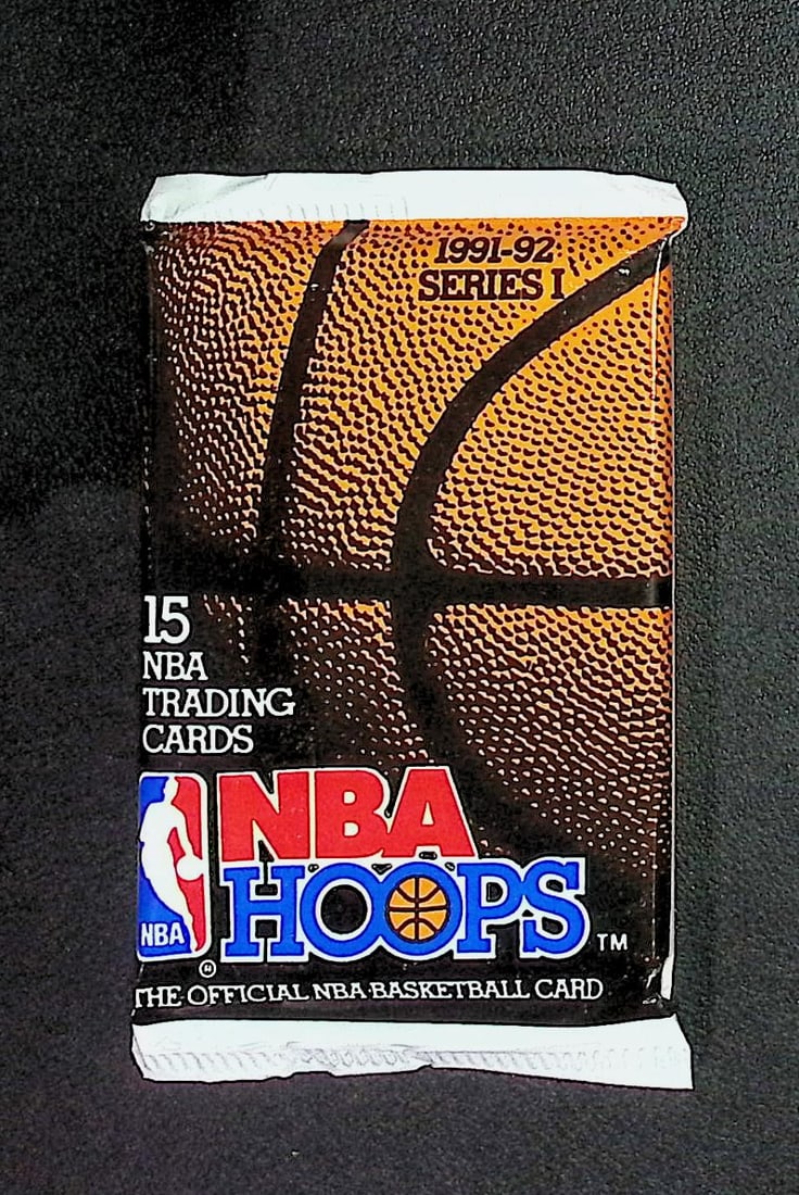1991 NBA Hoops SERIES 1 Vintage Basketball Cards Retail Box Pack New Factory Sealed: Vintage Valuable Basketeball NBA Trading & Sports Cards Sold On Line, Michael Jordan, Chicago Bulls, David Robinson Rookie Card, Shawn Kemp Rookie Card, Magic Johnson, Larry Bird, Tim Hardaway RC, Old