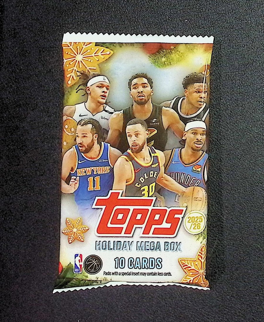 2025-26 Topps Basketball Card HOLIDAY MEGA BOX PACK - RC'S: Cooper Flagg, Kon Kneuppel, VJ Edgecombe: Topps Basketball NBA Trading & Sports Cards, Rookie Cards in this set are Cooper Flagg, Dylan Harper, Ace Bailey, V J Edgecombe, Kon Knueppel , Autographs, Signatures, Green Topps Logo Refractor, Auct