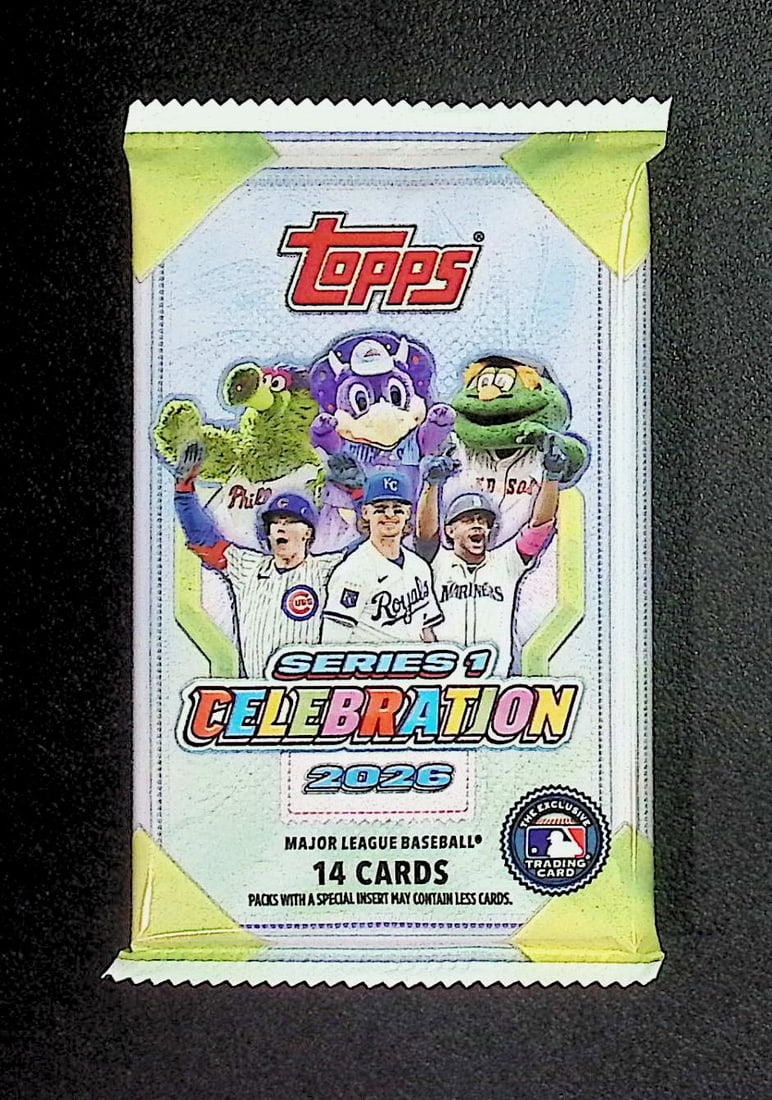 2026 Topps Series 1 Celebration Baseball Mega Box Pack: Factory Sealed Topps Baseball MLB Trading & Sports Cards, Rookie Cards in this set are Roman Anthony, Jack Caglianone, Speckled, SP, SSP, Variations, Autographs, Chrome, Refractors, 1976 Topps, Sports