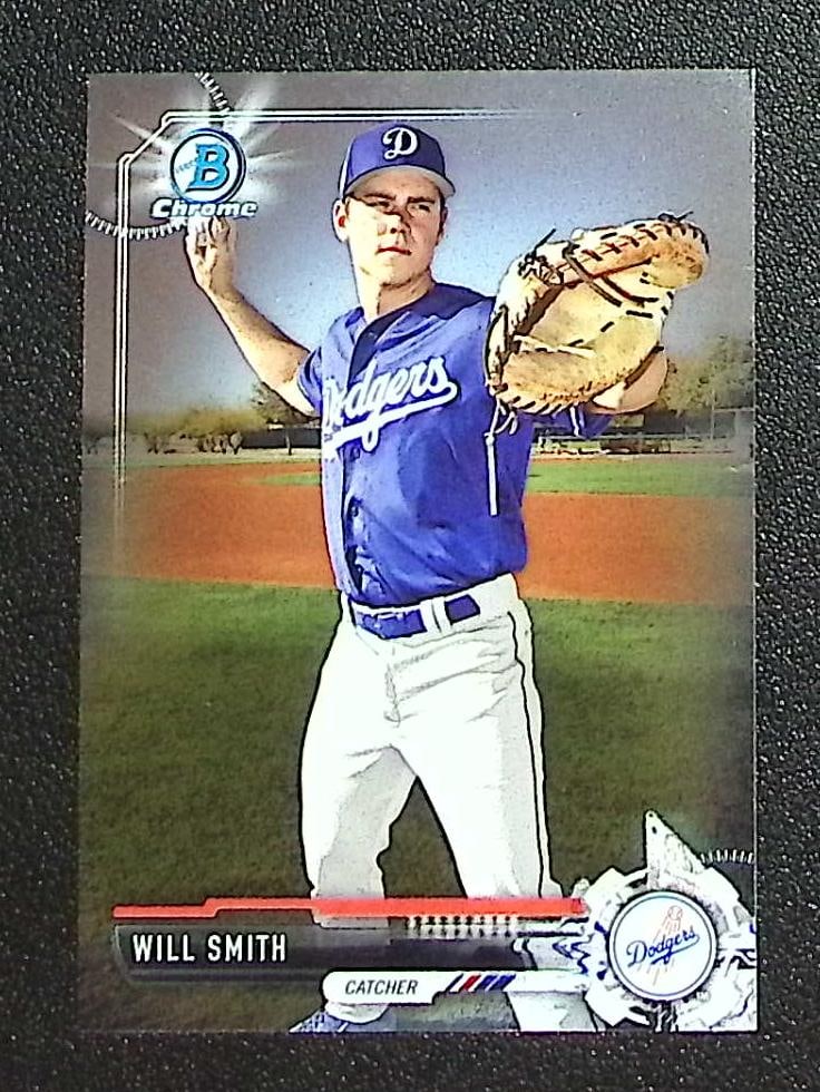 Will Smith Prospects 2017 Bowman Chrome Draft #BDC-116 Los Angeles Dodgers: Bowman Baseball MLB Trading & Sports Cards, Sports Cards for Sale Near Me, World Series & Hall of Fame Players, SP, SSP, Chrome, 1st Bowman, Auction Memorabilia Lots Sold On Line