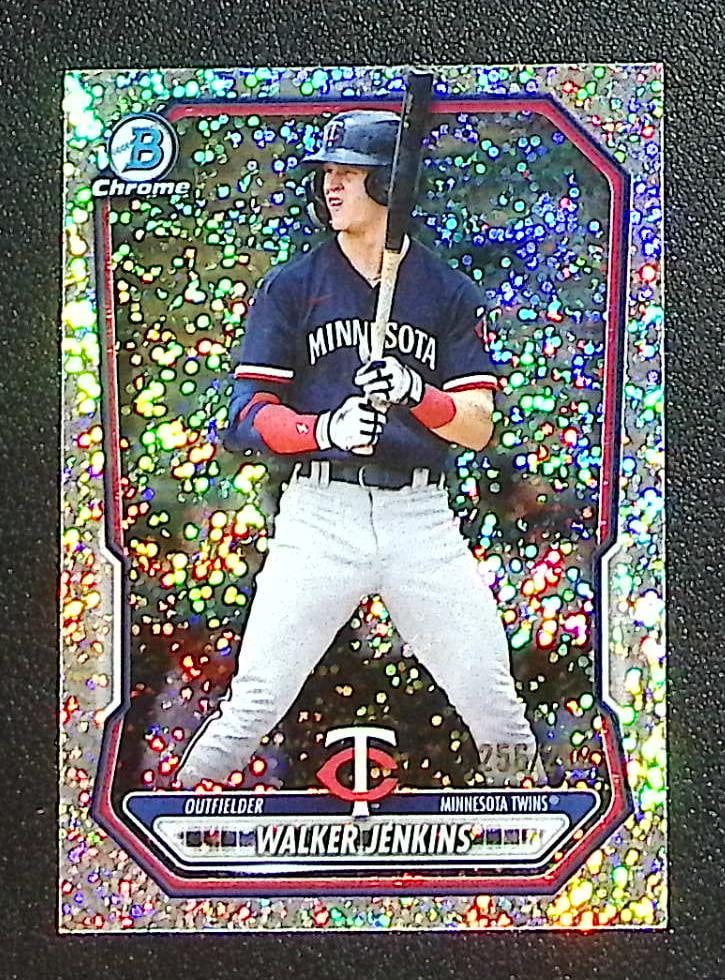 Walker Jenkins Prospects Speckle Refractor /299 2026 Bowman Chrome #BCP-98 Twins: Bowman Baseball MLB Trading & Sports Cards, Sports Cards for Sale Near Me, World Series & Hall of Fame Players, SP, SSP, Chrome, 1st Bowman, Auction Memorabilia Lots Sold On Line