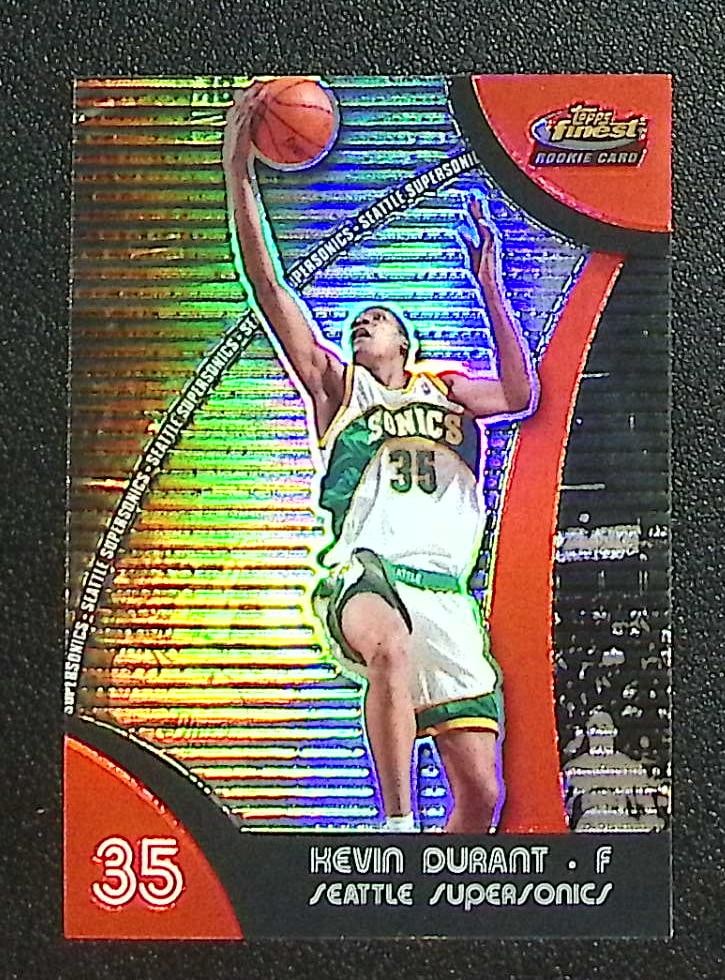 Kevin Durant Rookie Card Refractor 2007-08 Topps Finest #71 Seattle Supersonics (1 of 2)