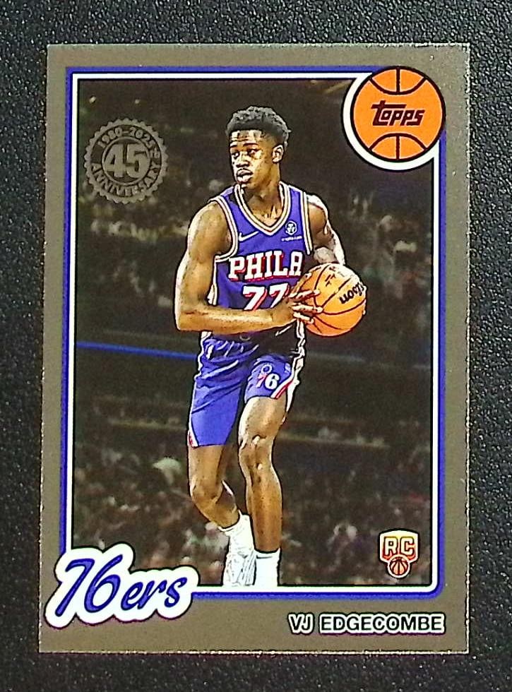 Vj Edgecombe Rookie Card 45th Anniversary 2025-26 Topps #80BK-96 Philadelphia 76ers: Topps Basketball NBA Trading & Sports Cards, Sports Cards for Sale Near Me, Chrome, Refractor, SP, SSP, Valuable Auction Memorabilia Lots Sold On Line, NBA Championship & Hall of Fame Player Cards
