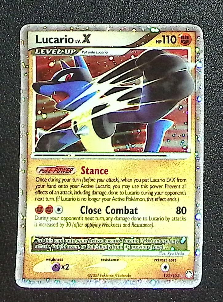 Pokemon Mysterious Treasures Lucario Lv. X Holo Rare #122 (1 of 2)