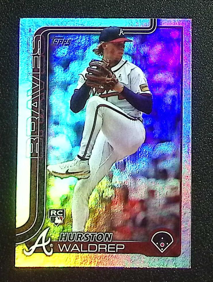 Hurston Waldrep Rookie Card Rainbow Foil 2025 Topps #253 Atlanta Braves: Topps Baseball MLB Trading & Sports Cards, Sports Cards for Sale Near Me, World Series & Hall of Fame Players Memorabilia, Refractors, X-Fractors, Numbered, SP, SSP, Valuable Auction Memorabilia Lots 