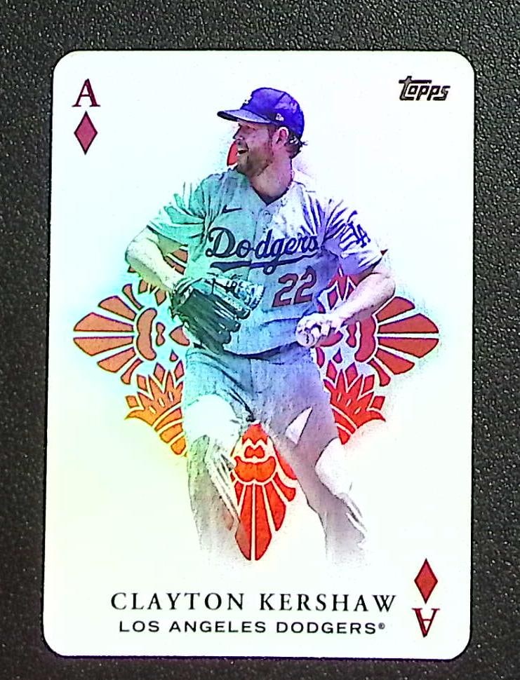 Clayton Kershaw All Aces 2023 Topps #AA-7 Dodgers: Topps Baseball MLB Trading & Sports Cards, Sports Cards for Sale Near Me, World Series & Hall of Fame Players Memorabilia, Refractors, X-Fractors, Numbered, SP, SSP, Valuable Auction Memorabilia Lots 