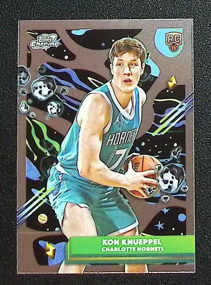 Kon Knueppel Rookie Card 2025-26 Topps Cosmic Chrome #197 Charlotte Hornets: Topps Basketball NBA Trading & Sports Cards, Sports Cards for Sale Near Me, Chrome, Refractor, SP, SSP, Valuable Auction Memorabilia Lots Sold On Line, NBA Championship & Hall of Fame Player Cards
