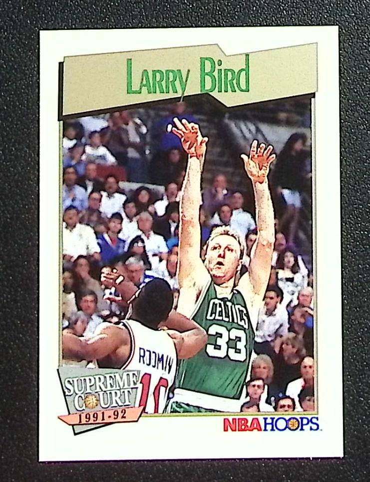 Larry Bird Supreme Court 1991-92 NBA Hoops #451 Boston Celtics (1 of 2)