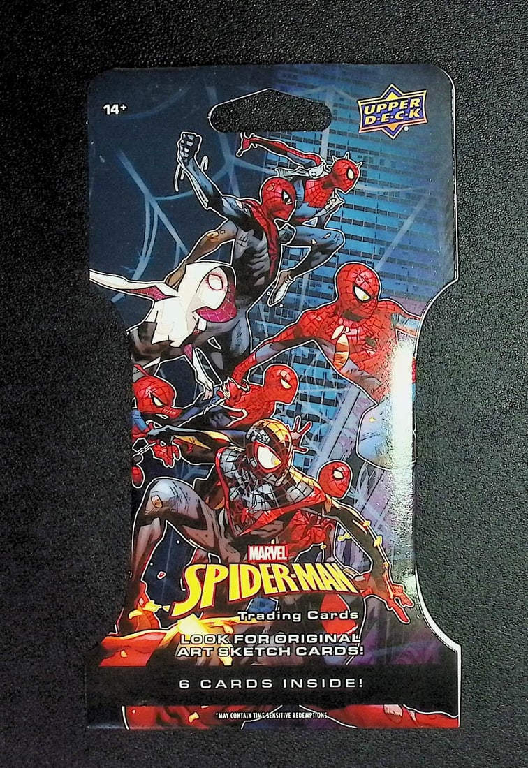 2024 Upper Deck Marvel Spiderman Sleeved Pack - Look for Art Sketch Originals: Upper Deck Marvel Trading Card Collectibles, Superhero Movies, Cartoon, Marvel Cards