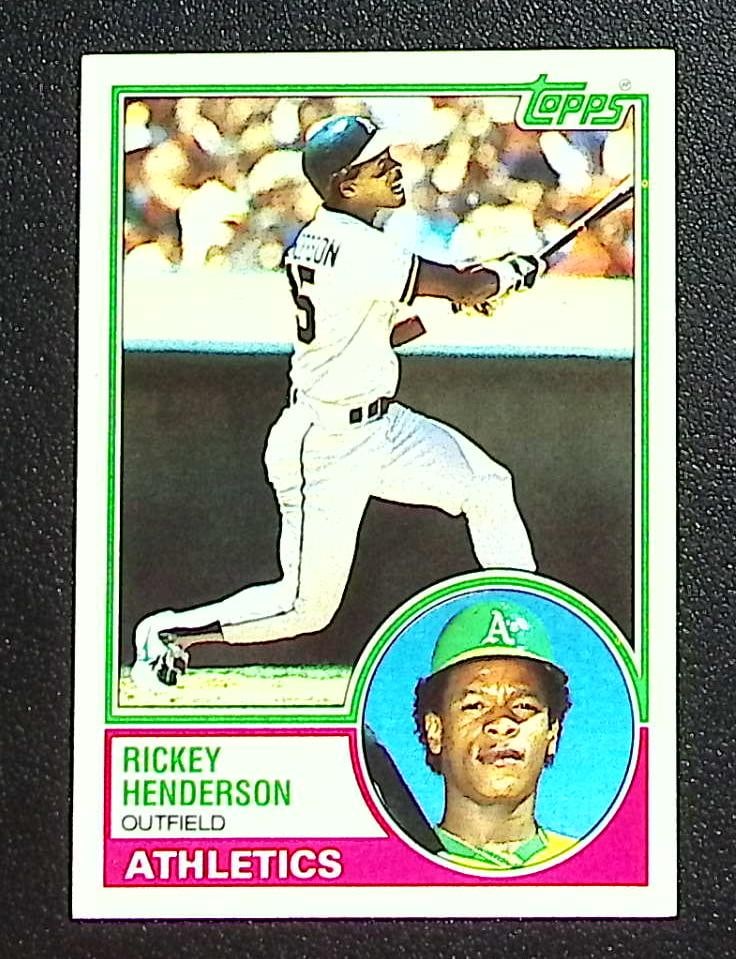 Rickey Henderson 1983 Topps #180 Oakland Athletics: Topps, Bowman, & Fanatics Baseball MLB Trading & Sports Cards, Sports Cards for Sale Near Me, World Series & Hall of Fame Players Memorabilia, Refractors, X-Fractors, Numbered, SP, SSP, Valuable Aucti